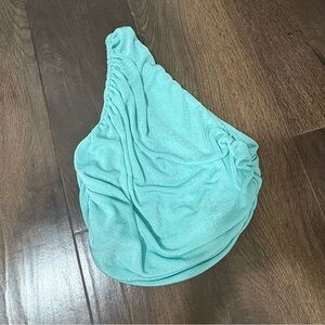 Aqua One-Shoulder Top